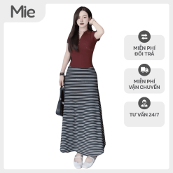 Váy kẻ sọc dài công sở - MIE05